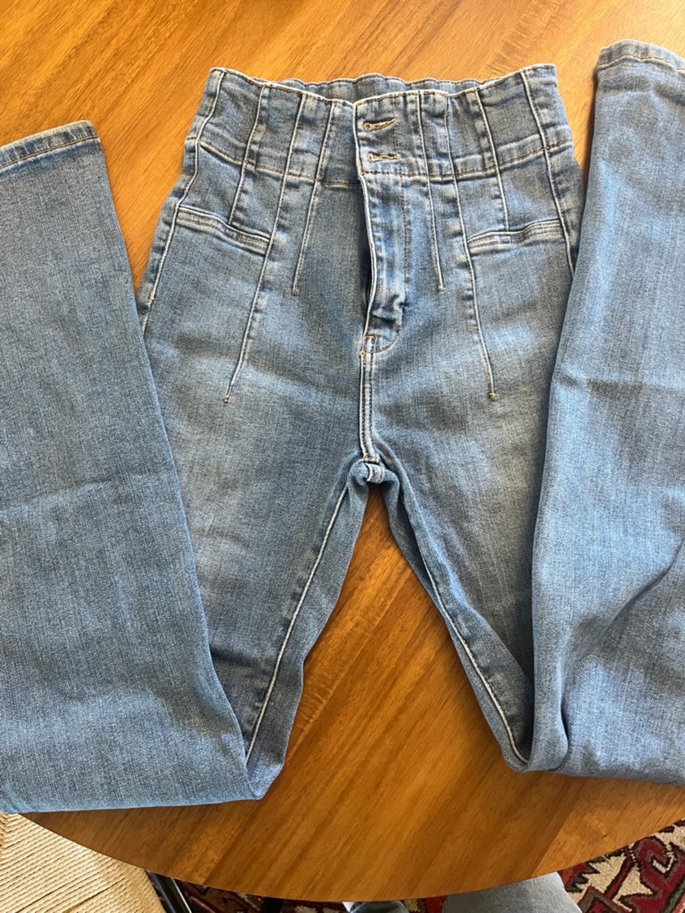 Free People Jayde Light Blue High-Waist Flare Jeans